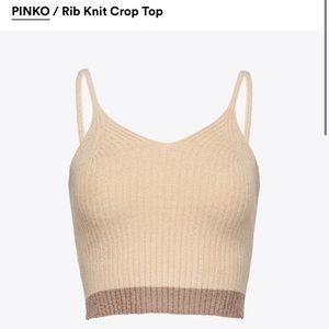 PINKO !NEW! Rib Knit Crop Top